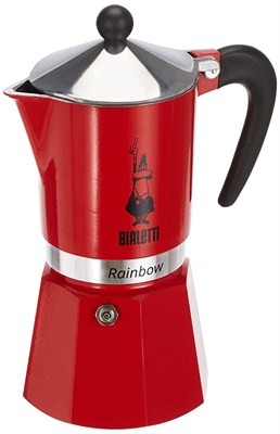 Гейзерная кофеварка Bialetti 4963 Rainbow Espresso Maker, Red - фото 31053