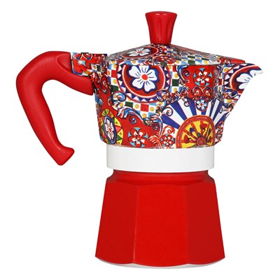 Гейзерная кофеварка Bialetti Moka Express 5327 Dolce&Gabbana Carretto Siciliano - фото 31067