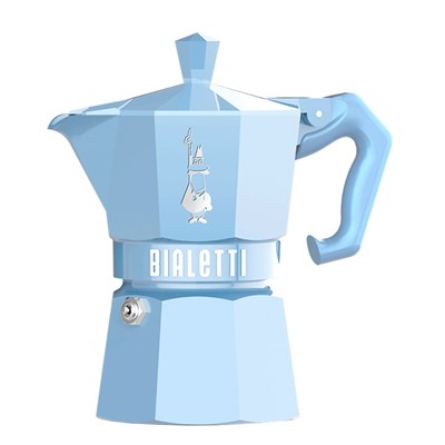 Гейзерная кофеварка Bialetti Moka Express Exclusive Blue 9061, 3 чашки - фото 31073