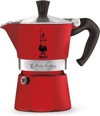 Кофеварка Bialetti 4941 Moka Express Espresso, 1 чашка, красная - фото 31208