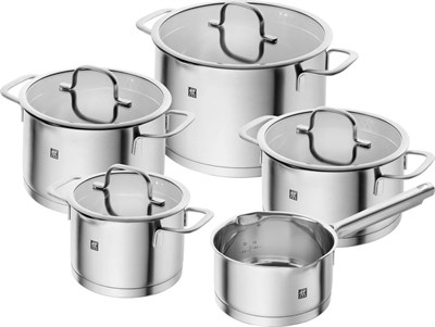 Набор кастрюль ZWILLING True Flow 66920-005-0, 5 кастрюль, серебристый, нержавеющая сталь - фото 31550