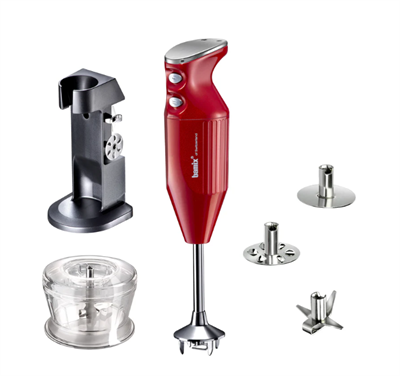 Погружной блендер Bamix M200 DeLuxe red metallic-chrome - фото 32471