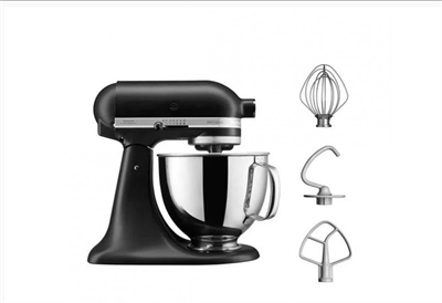 Миксер планетарный KitchenAid ARTISAN 5KSM125EBM 4,8л. Черный матовый - фото 32591