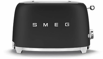 Тостер Smeg TSF01BLMEU черный матовый, стиль 50-х г. г, 2 ломтика, корпус из нержавеющей стали, 6 уровней поджаривания - фото 32663