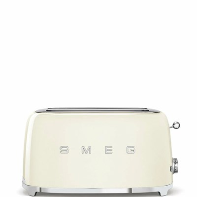 Тостер Smeg TSF02CREU кремовый, стиль 50-х г. г, 4 ломтика, корпус из нержавеющей стали, 6 уровней поджаривания - фото 32671