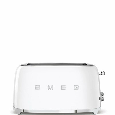 Тостер Smeg TSF02WHEU белый, стиль 50-х г. г, 4 ломтика, корпус из нержавеющей стали, 6 уровней поджаривания - фото 32675