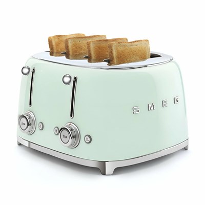 Тостер SMEG TSF03PGEU, мощность 2000 Ватт, регулировка степени обжаривания, поддон для крошек - фото 32679