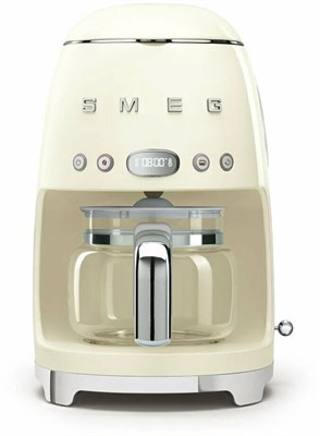 Капельная кофеварка Smeg DCF02CREU, кремовый, стиль 50-х годов, 10 чашек, 1.4 л - фото 32693
