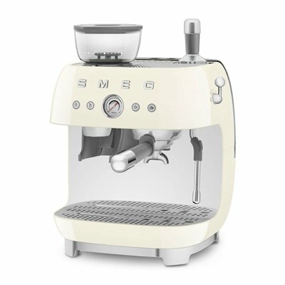 Кофемашина SMEG EGF03CREU кремовый, рожковая, эспрессо, встроенная кофемолка - фото 32702