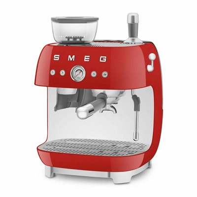 Кофемашина SMEG EGF03RDEU красный, рожковая, эспрессо, встроенная кофемолка - фото 32705