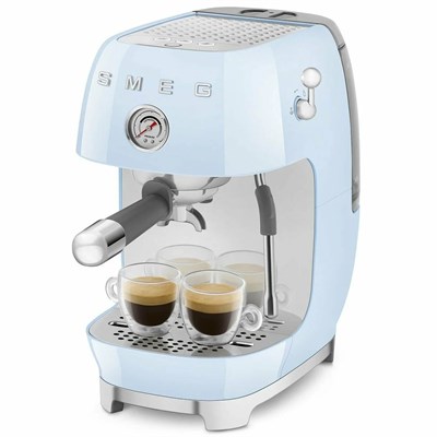 Кофеварка рожковая Smeg Macchina da Caffe Espresso Manuale 50's Style Azzurro Lucido ECF03PBEU - фото 32706