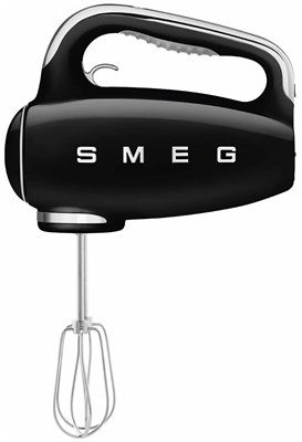 Миксер ручной электрический SMEG HMF01BLEU / мощность 250 Вт / 9 скоростей вращения / черный - фото 32815