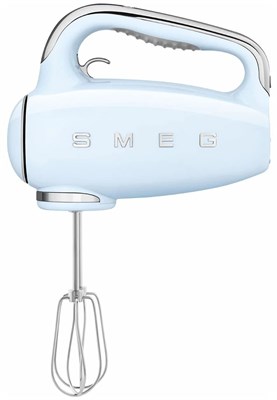 Миксер ручной электрический SMEG HMF01PBEU / мощность 250 Вт / 9 скоростей вращения / пастельный голубой - фото 32817