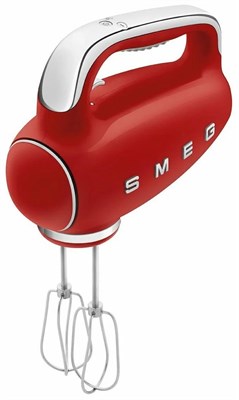 Миксер ручной электрический SMEG HMF01RDEU / мощность 250 Вт / 9 скоростей вращения / красный - фото 32819