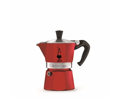 Гейзерная кофеварка Bialetti Moka Express Rossa, 4942, на 3 чашки - фото 32888