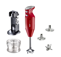 Погружной блендер Bamix M200 DeLuxe red metallic-chrome