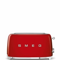 Тостер Smeg TSF02RDEU красный, стиль 50-х г. г, 4 ломтика, корпус из нержавеющей стали, 6 уровней поджаривания
