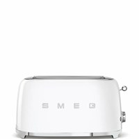 Тостер Smeg TSF02WHEU белый, стиль 50-х г. г, 4 ломтика, корпус из нержавеющей стали, 6 уровней поджаривания