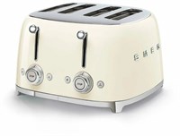 Тостер Smeg TSF03CREU кремовый, 4 ломтика, корпус из нержавеющей стали, подогрев, размораживание, 6 уровней поджаривания