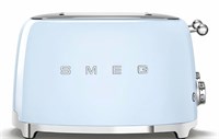 Тостер SMEG TSF03PBEU, регулировка степени обжаривания, подогрев, разморозка, 4 ломтика хлеба