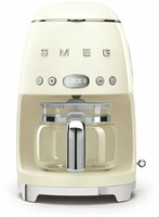 Капельная кофеварка Smeg DCF02CREU, кремовый, стиль 50-х годов, 10 чашек, 1.4 л