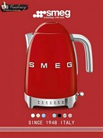 Чайник Smeg KLF04 RDEU, нержавеющая сталь, Красный, 1,7л, мощность 2400Вт