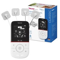 Beurer EM 56 Digital TENS/EMS, 3-в-1 аппарат электростимуляции для обезболивания, тренировки мышц и массажа, 22 программы, 4 электрода в комплекте