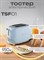 Тостер SMEG TSF01PBEU на 2 ломтика; подогрев, размораживание, багель; 6 ур. поджарки; съемный поддон