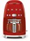 Капельная кофеварка Smeg DCF02RDEU, красный, стиль 50-х годов, 10 чашек, 1.4 л