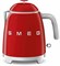 Чайник Smeg KLF05RDEU, нержавеющая сталь, красный, 1,4 кВт, ретро