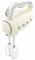 Миксер ручной электрический SMEG HMF01CREU / мощность 250 Вт / 9 скоростей вращения / кремовый